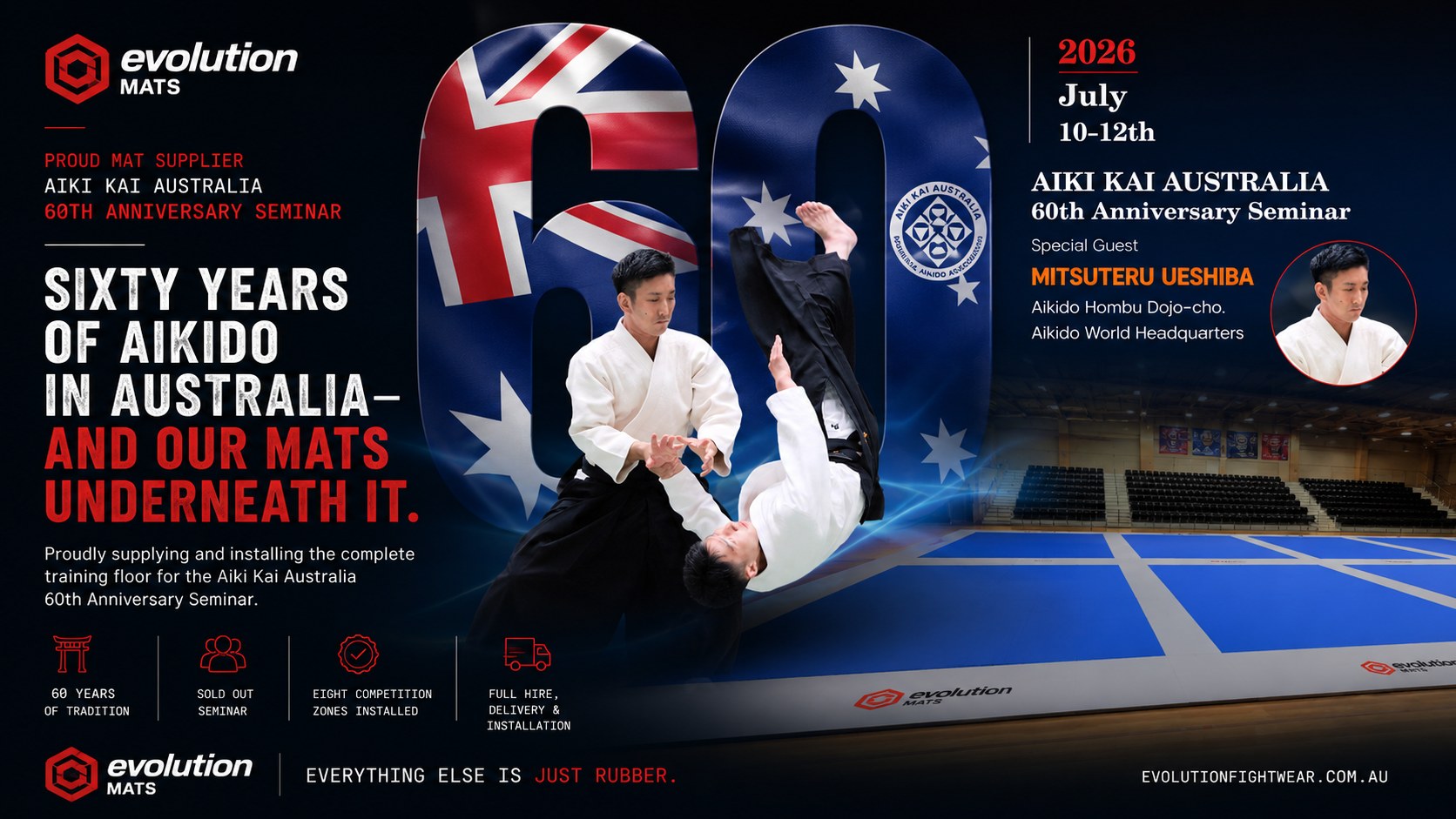 Aiki Kai Australia 60th Anniversary Seminar: 60 Years of Tradition, One World-Class Training Floor